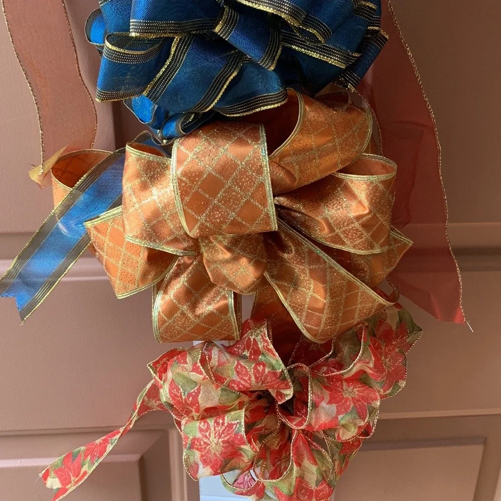 6 handcrafted bows for wreaths, gifts, etc